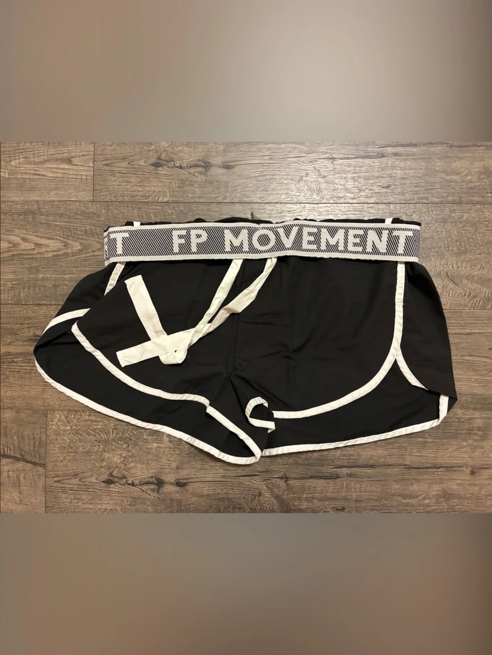 Free People Right Hook Boxer Shorts - Size: XL - Color: Black w/White Trim EUC
